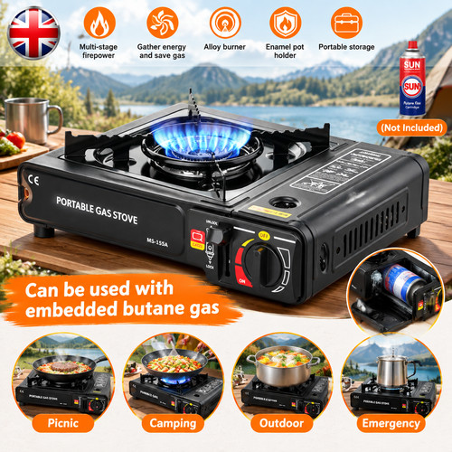 Portable butane gas stove - gas,