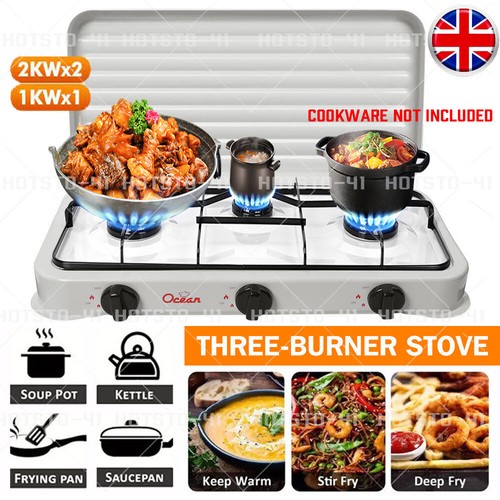 Portable gas stove - portable, 3-burner