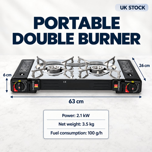 Portable double burner - portable,