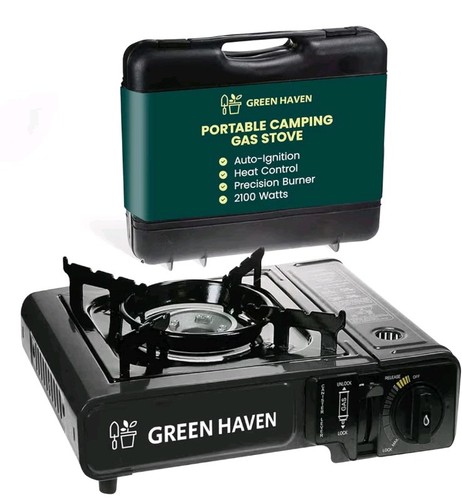 Green haven camping - green, stove