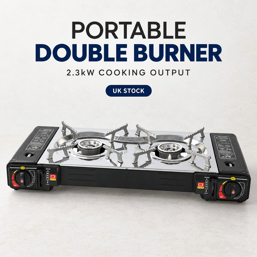 Portable double burner butane - burner,